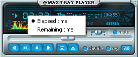 Time display menu